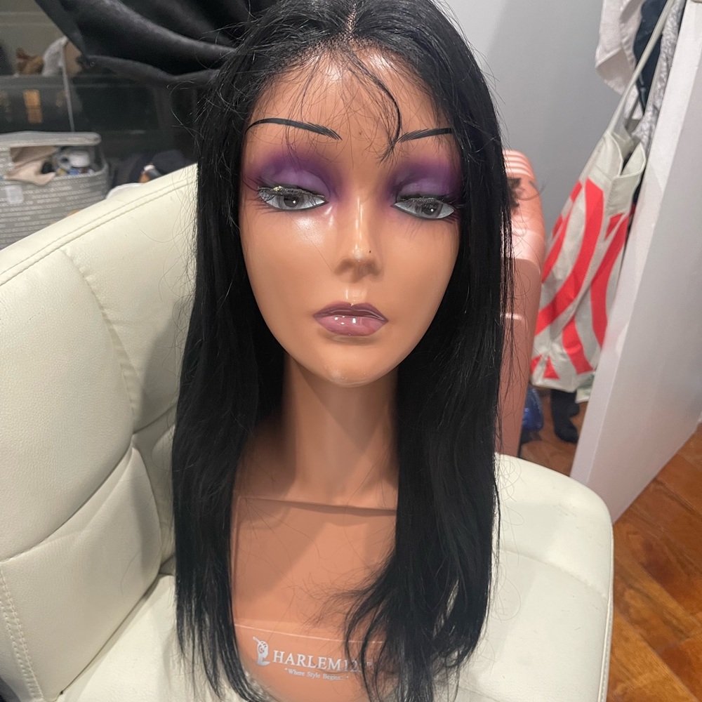 100% Human Hair Lace Front Wig - MHLF589 Straight 18"